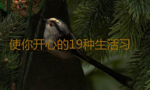 使你开心的19种生活习惯