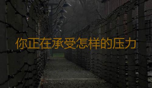 你正在承受怎样的压力