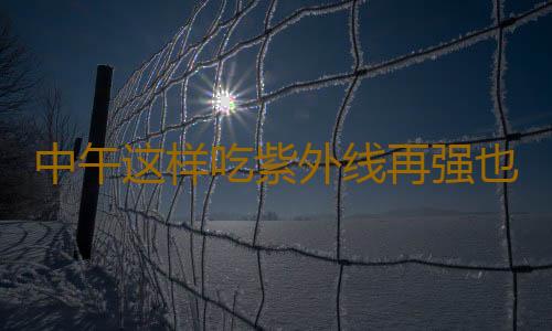 中午这样吃紫外线再强也不怕