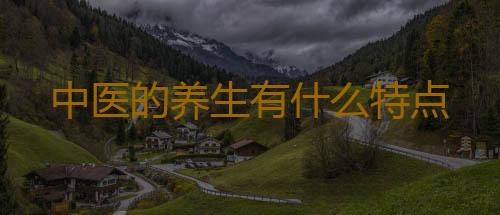 中医的养生有什么特点