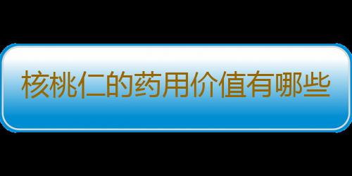 核桃仁的药用价值有哪些