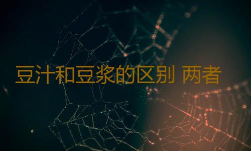 豆汁和豆浆的区别 两者有什么区别